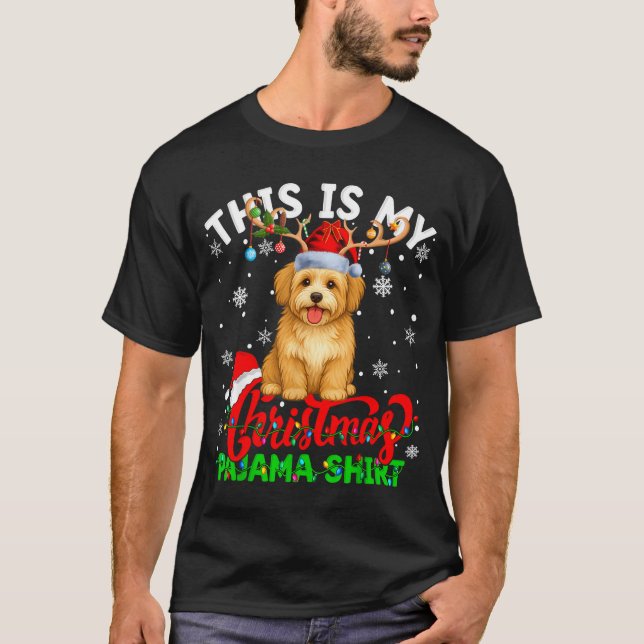 T-shirt This Is My Havanese Dog Ugly Christmas Pajama Swea (Devant)