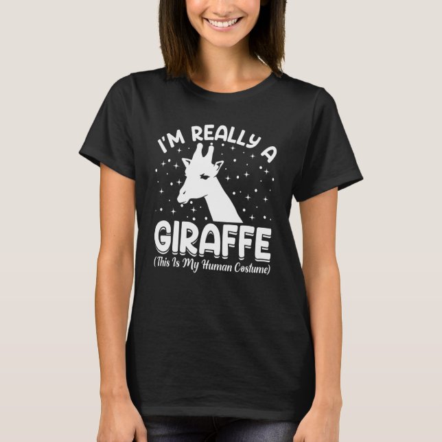 T-shirt This Is My Human Costume I'm Really A Giraffe Anim (Devant)