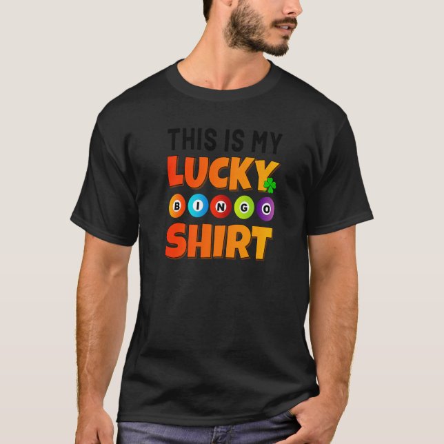 T-shirt This Is My Lucky Bingo Shirt Bingo Player Funny Bi (Devant)