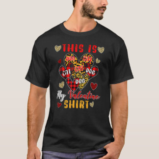 T-shirt This Is My Valentine Cute Valentine Cat Dog