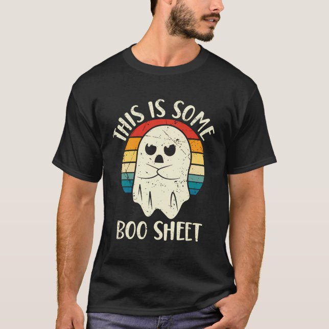 T-shirt This Is Some Boo Sheet Halloween Ghost Funny Men W (Devant)