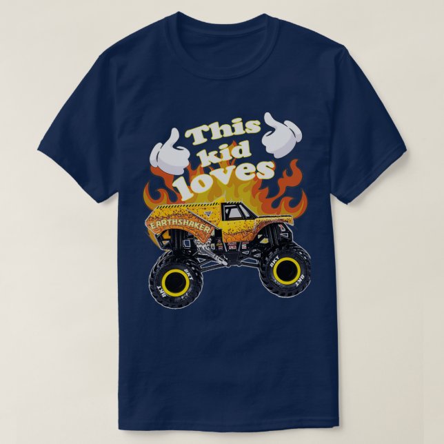 T-shirt This kid loves Earth shaker Monster Truck lovers (Design devant)