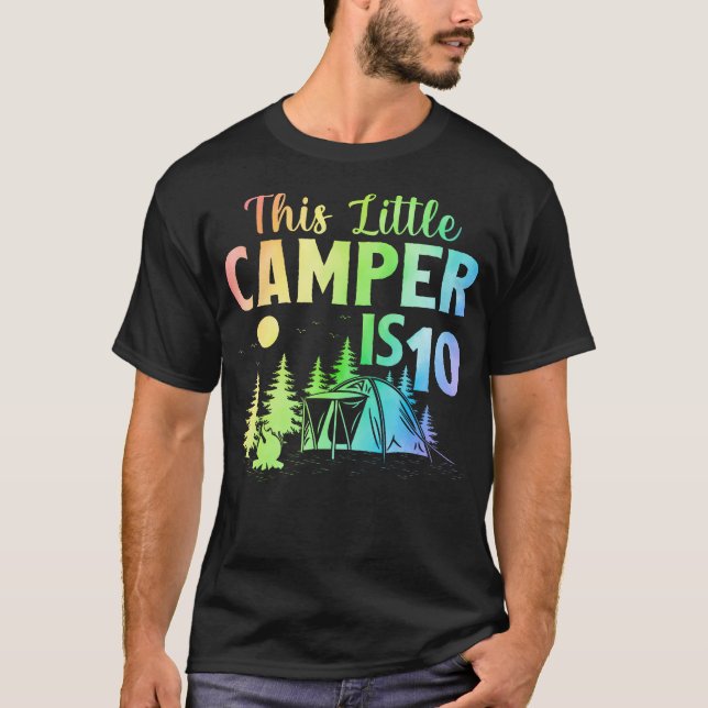 T-shirt This Little Camper Is 10 Year Old Camping 10Th Bir (Devant)