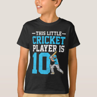 T-shirt This Little Cricket Player Is 10 Years Old 10th Bi