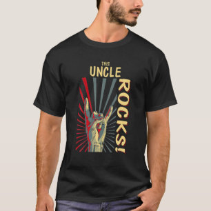 T-shirt This Uncle Rocks Vintage Retro Concert 70S 80S Fun