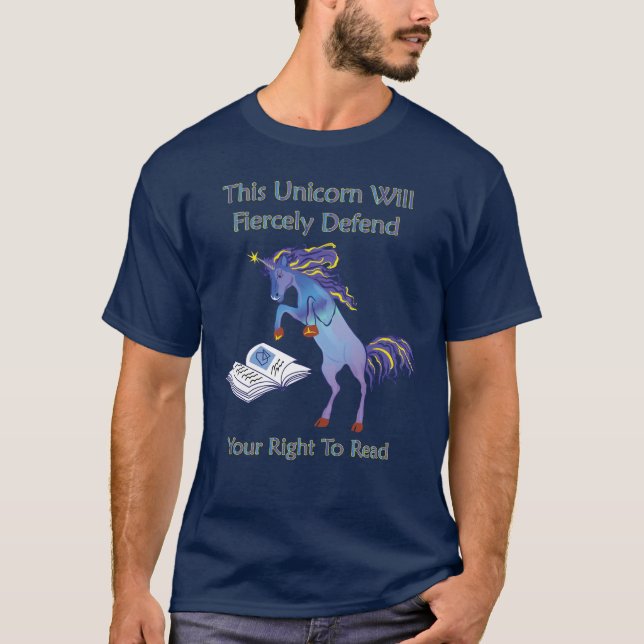 T-shirt This Unicorn Will Fiercely Defend Your Right (Devant)