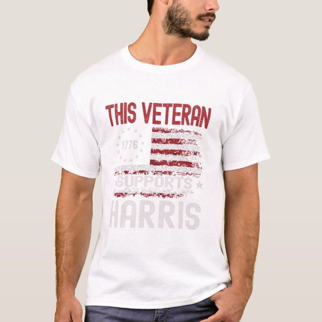 T-shirt This Veteran Supports Harris (Devant)