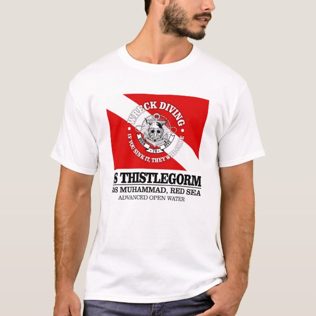 T-shirt Thistlegorm (meilleures épaves) (Devant)