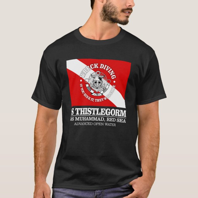 T-shirt Thistlegorm (meilleures épaves) (Devant)