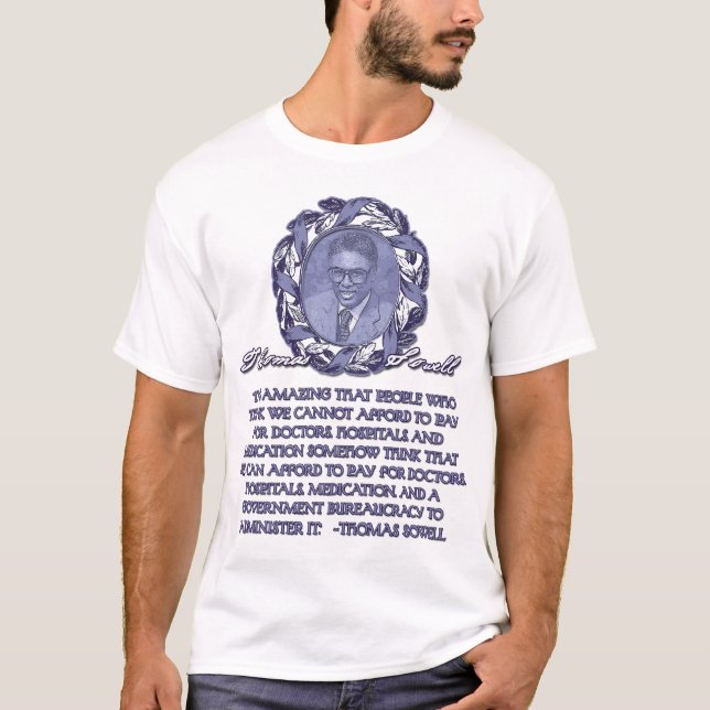 T-shirt Thomas Sowell sur des soins de santé de (Devant)