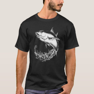 T-shirt Thon d'Océan sautant pour les pêcheurs qui aiment