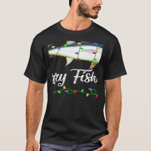 T-shirt Thon Poisson de Noël Éclairage Thon Joyeux Noël