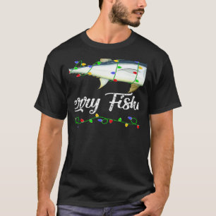 T-shirt Thon Poisson Xmas Éclairage Thon Poisson Joyeux No