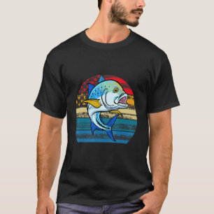 T-shirt Thon Rouge Géant Rétro Pêche au Thon Rouge Poisson