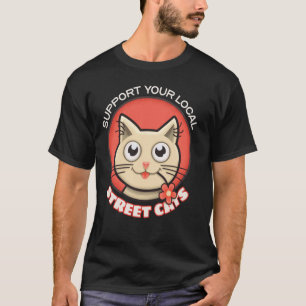 T-shirt Threadless Boriana Soutenez Vos Chats De Rue Locau