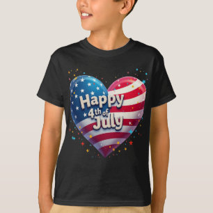 T-shirt Threads de liberté : Gras American Pride Prints