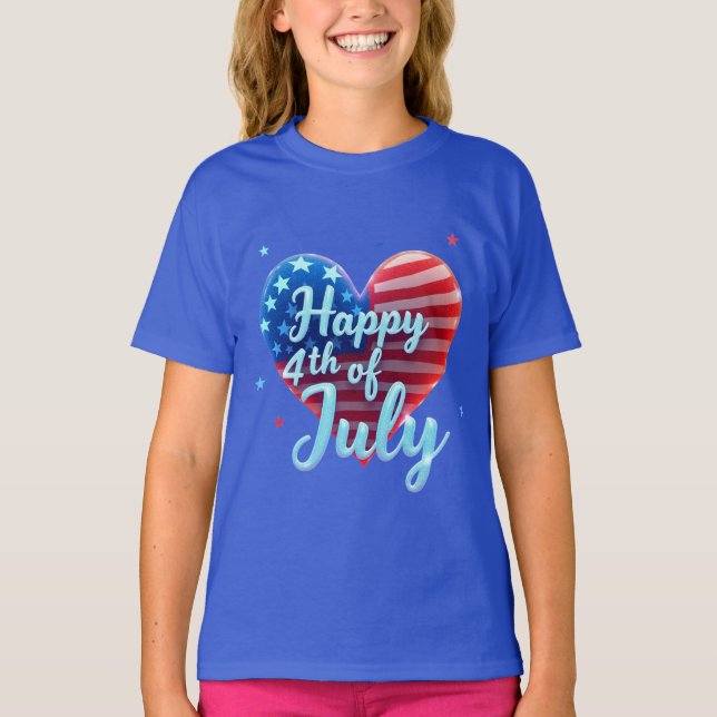 T-shirt Threads de liberté : Gras American Pride Prints (Devant)