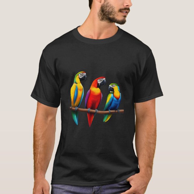 T-shirt Three Parrots Rusty Fantasy (Devant)