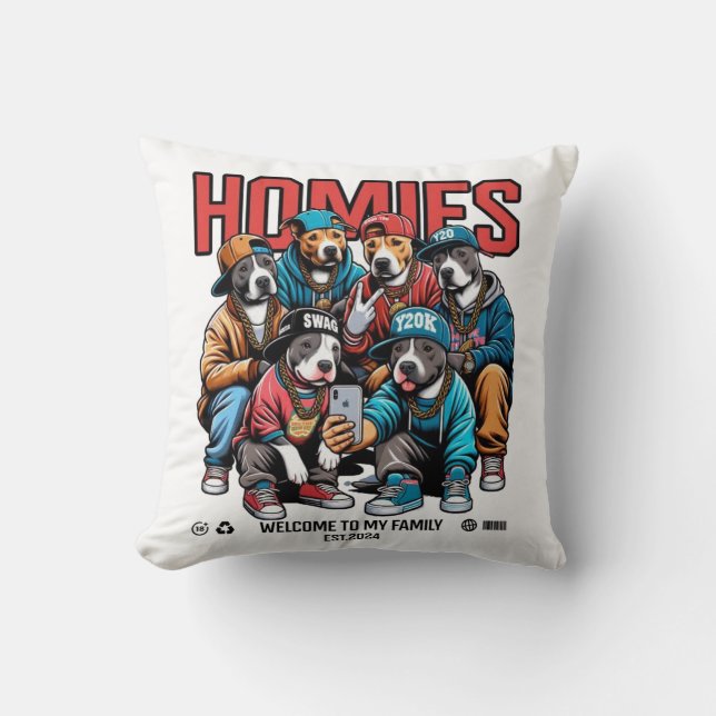 T-Shirt Throw Pillow (Front)