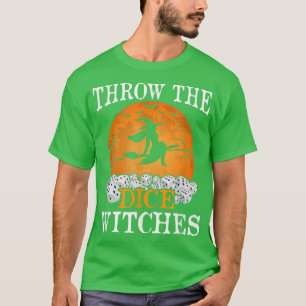 T-shirt Throw The Dice Witches Bunco Halloween Party Costu