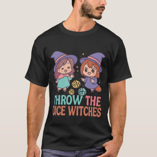 T-shirt Throw The Dice Witches Halloween Spooky Gamer