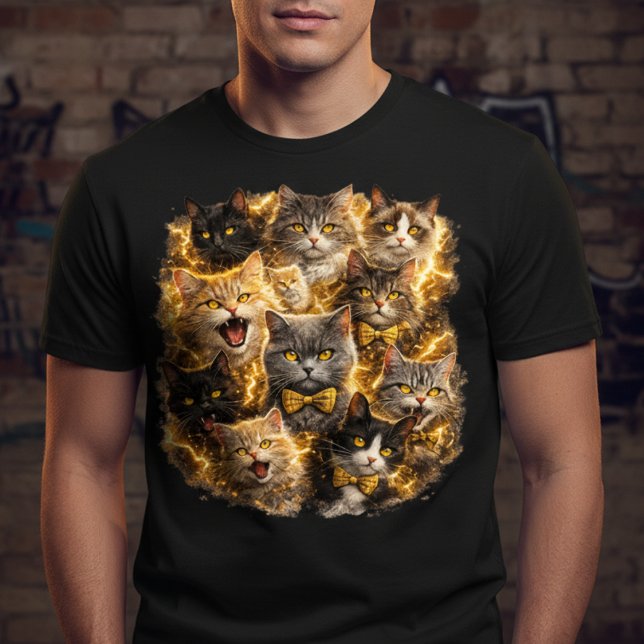T-shirt "Thunder Cats" Electric Feline Fury - Men's Black  (Créateur téléchargé)