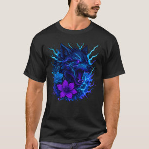T-shirt Thunder Wolf Neon Imaginaire Art