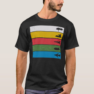T-shirt Thunderbirds Classic - Birds Silhouettes on Stripe