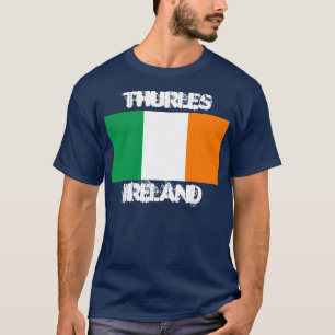 T-shirt Thurles, Irlande avec drapeau irlandais