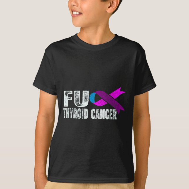 T-shirt Thyroid Cancer Awareness Retro Thyroid Cancer Surv (Devant)