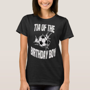 T-shirt Tia De L'Anniversaire Boy Soccer Ball Team Anniver