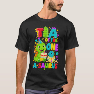 T-shirt Tia du One-A-Saurus 1er anniversaire garçon T-Rex