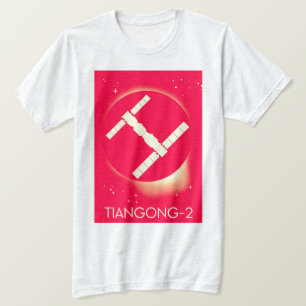T-shirt Tiangong-2 station spatial chinois art spatial.