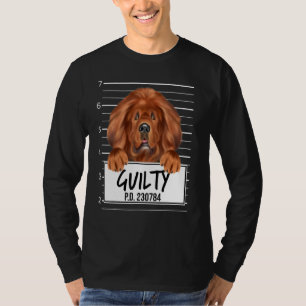 T-shirt Tibétain Mastiff Mugshot Chien coupable