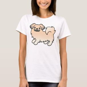 T-shirt Tibétain Spaniel Sable Crème Chien de Dessin Animé