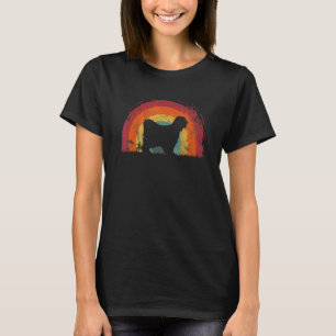 T-shirt Tibétain Terrier Vintage Chien arc-en-ciel Hommes