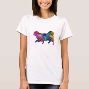 T-shirt Tibetan Épagneul in watercolor