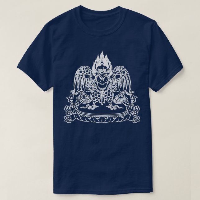 T-shirt Tibetan Vajrayana Dharma Garuda Mythical Bird Budd (Design devant)