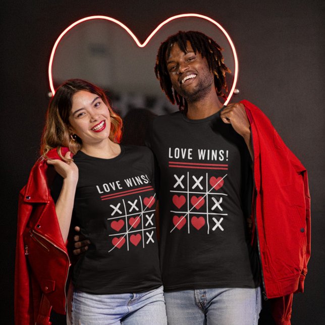 T-shirt Tic Tac Toe Love gagne Anniversaire Saint-Valentin (Créateur téléchargé)