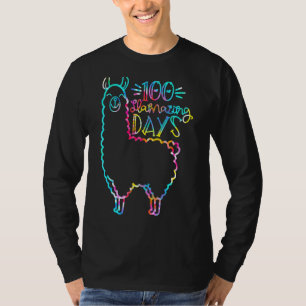T-shirt Tie Dye 100 Jours De Llamazing Llama 100E Jour De