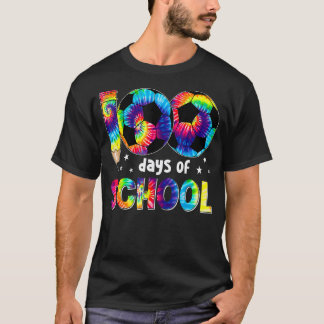 T-shirt Tie Dye 100 Jours d'École Joueur de Football Garço