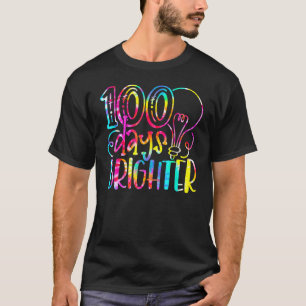 T-shirt Tie Dye 100 Jours Étudiant plus brillant Joyeux 10