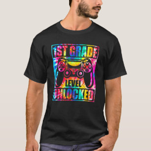 T-shirt Tie Dye 1ère catégorie Jeu de gamer déverrouillé
