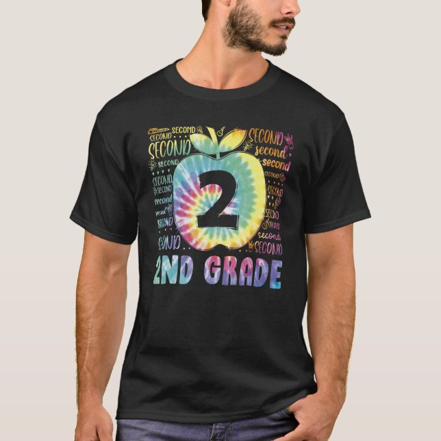 T-shirt Tie Dye 2nd Grade Typography Team Second Grade Tea (Devant)