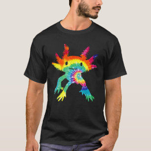 T-shirt Tie Dye Axolotl Cute Retro Mexicain Walking Fish