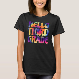 T-shirt Tie Dye Bonjour 3e année Étudiante de 3e année Ret