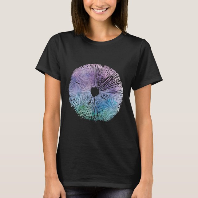 T-shirt Tie Dye Champignons Casquette Spore Champignons sa (Devant)