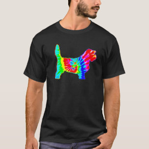 T-shirt Tie Dye Chien Hippie Petit Basset Griffon Vendeen