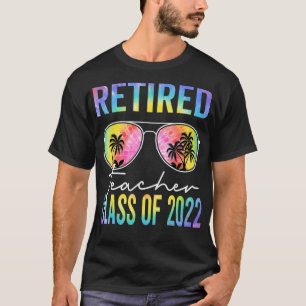 T-shirt Tie Dye Classe D'Enseignant Retraité De 2022 Glass