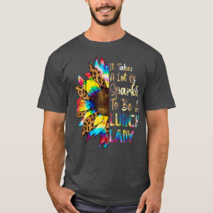 T-shirt Tie Dye Déjeuner Lady Enseignante Tournesol Leopar